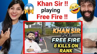 KHAN SIR PLAY FREE FIRE SOLO RANK MATCH KHAN PLAY GAME  SHARP GAMER Reaction [upl. by Nanette]