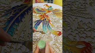 Cloisonne painting art 🖼️ cloisonne painting art handmade diy [upl. by Menides]