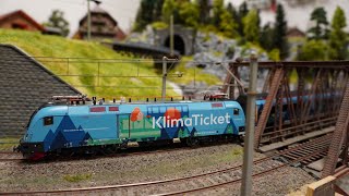 Modellbahn H0  erste Ausfahrt mit dem Klimajet von Roco ÖBB Railjet Klimaticket Teaser shorts [upl. by Gwenn]