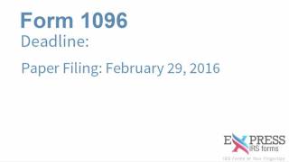 Form 1096  Annual Summary and Transmittal Return [upl. by Ytisahc813]