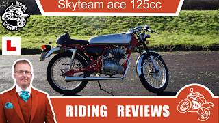 Skyteam ace 125cc euro 3 retro 60s cafe racer riding reviews [upl. by Norrek]