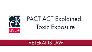 The PACT ACT Explained Toxic Exposure Veterans Benefits [upl. by Bergin]