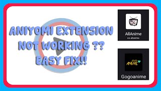 Aniyomi Some Extension Showing Error Easy Fix [upl. by Obla161]