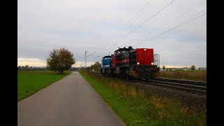 Lokzug Spitzke Vossloh G1206 Doppeltraktion In Babenhausen Hessen [upl. by Obara85]