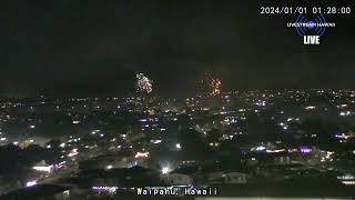 2023 New Years Eve Fireworks Waipahu Hawaii  LIVE [upl. by Susi]