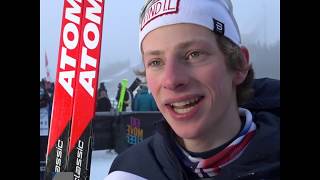 Ansgar Evensen  vinnerintervju JuniorNM langrenn sprint 2018 [upl. by Meit820]