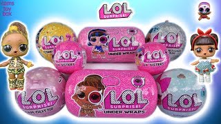 8 LOL Surprise DOLLS Unboxing Wave 2 UNDER WRAPS Bling Glam Glitter Confetti POP Series 1 [upl. by Brandenburg]