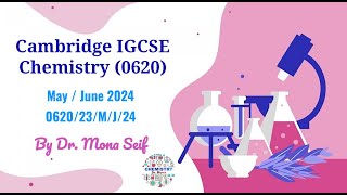 IGCSE CHEMISTRY SOLVED past paper 062023MJ24  May  June 2024 Paper 23 [upl. by Aitetel]