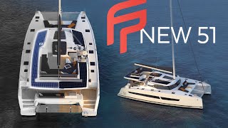 The Aura 51 sustainable and comfortable cruising catamaran 3D video [upl. by Kussell342]