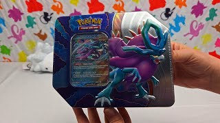 Opening Pokemon Paradox Clash Tin  Walking Wake ex  Pokemon Cards and Chill [upl. by Nosemaj346]