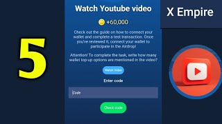 How to connect the telegram wallet to X Empire YouTube Video Code 11 September X Empire Video Code [upl. by Lucille]