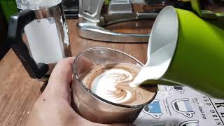 How to Froth Milk using a French Press for Latte Art Part 2 [upl. by Lrae376]