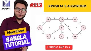 Part519 Kruskals Algorithm  Algorithms Bangla Tutorial [upl. by Jean-Claude]