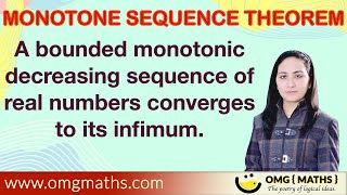 A Bounded monotonic decreasing sequence of real numbers converges to its infimum  monotone sequence [upl. by Leissam354]