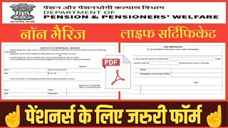 Life certificate। Remarriage or Non Merriage Certificate। How to fill Life amp NonMerriage Certificate [upl. by Nnaynaffit]