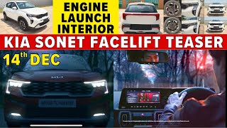 Kia Sonet Facelift  OFFICIAL TEASER🔥Launch Date  ADAS  New Features  XUV300 Facelift Rival [upl. by Keenan260]