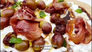 Receita  Burrata com Uva Confit [upl. by Herahab]