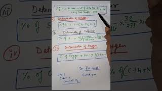 fuel numerical formula part 2  ultimate and proximate analysis [upl. by Ahsiat]