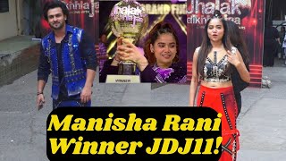 Manisha Rani Wins Jhalak Dhikkla Ja 11 Wild Card Create History Shoaib Dhanshree [upl. by Hullda]