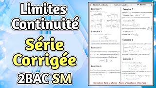 Série dexercices sur Limites et Continuité 2Bac SM [upl. by Pirri]