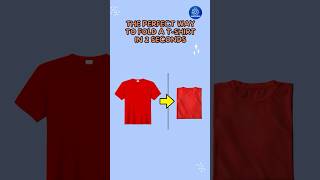 The Perfect Way to Fold a T Shirt in 2 Seconds shorts hacks shirts shirt shirtvideo shirtless [upl. by Clothilde931]