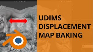 UDIMs displacement map baking in Blender [upl. by Vogeley]