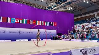 Anastasia Salos Ribbon AA 1st UAE Gymnastika Cup 2022 [upl. by Lhadnek]