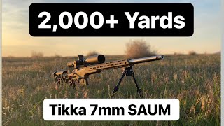 2000 Yards Custom Tikka 7mm SAUM [upl. by Sinnaoi]