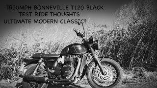 Triumph Bonneville T120 Black test ride amp review [upl. by Nivlam335]