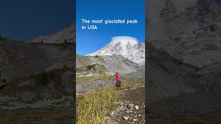 An active volcano amp the most glaciated peak in the contiguous USA activevolcano youtubeshort [upl. by Wilie]