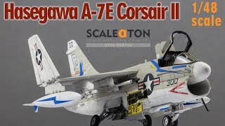 Building the Hasegawa A7E Corsair II Plastic Scale Aircraft Model [upl. by Auroora]