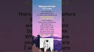 Avril Lavigne  Wish You Were Here Lyrics shorts [upl. by Ocinemod]