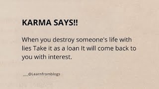 Karma Quotes On Life quotes quotesaboutlife karmaquotes realty [upl. by Ztirf]