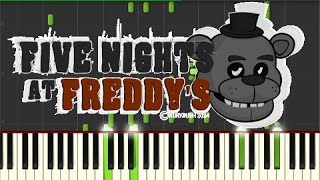 Five Nights at Freddys  Freddy Fazbears Theme from Carmen Piano Tutorial Synthesia [upl. by Llerral323]