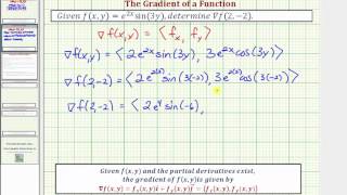 Ex Find the Gradient of the Function fxye2xsin3y [upl. by Acim]