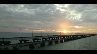 SUNRISE ON PAMBAM BRIDGE  RAMESHWARAM [upl. by Sonitnatsok]