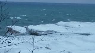 Pentwater Michigan Ice volcanos [upl. by Ariak]