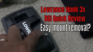 Lowrance Hook 3x DSI Review  How to remove a Lowrance Depth Finder from the mount [upl. by Lose]