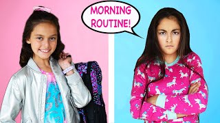 Back to School Morning Routine Sis Vs Sis Challenge [upl. by Conway]