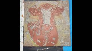 Cow  Reduction Linoprint 6th Layer [upl. by Marasco]