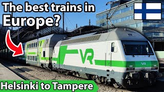 Why Finland has the BEST longdistance trains in Europe Trip from Helsinki to Tampere with VR [upl. by Idnas]