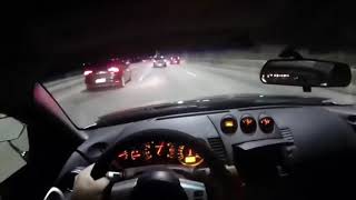 350Z SWERVING THROUGH TRAFFIC AT 100MPH [upl. by Yekcim618]