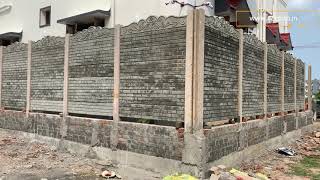 Precast Cement Compound Wall  Concrete Wall for Fence [upl. by Eatnhoj]