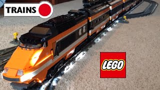 LEGO 10233 Horizon Express TGV Train With Power Functions  2 sets running together [upl. by Won]