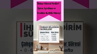 İhbar Süresi işçihakları hukuk işhukuku işveren video viralshort [upl. by Alleunamme416]