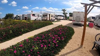 Tour 2022  Reisemobilstellplatz Stellplatz Camper Area El Pinet Playa in La Marina Spanien [upl. by Oirelav493]