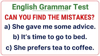 English Grammar Test 🌟 Improve your English  Learn English  Test your English [upl. by Varian77]