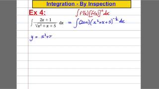 Integration 6  By Inspection C4 Maths ALevel [upl. by Gaynor204]