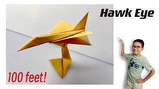 Origami Competition Winning Paper Airplane  如何折飞的最远的纸飞机 [upl. by Enail287]