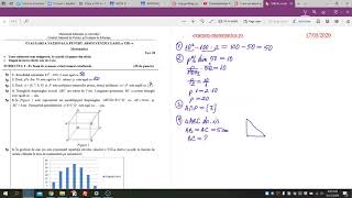 Test 20 Subiectul I rezolvare Evaluare Nationala VIII matematica 2020 [upl. by Elleron]